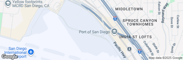 Google Maps San Diego Aeropuerto, RENTAL CAR CENTER 3355 Admiral Boland Way, San Diego, CA 92101-1100, Estados Unidos